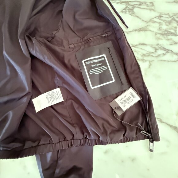 EMPORIO ARMANI Mens Jet Black Ltd. Ed. Hooded Lunar New Year Dragon Jacket, 52 - Picture 10 of 14